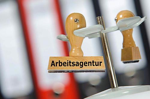 Stempel der Arbeits-Agentur